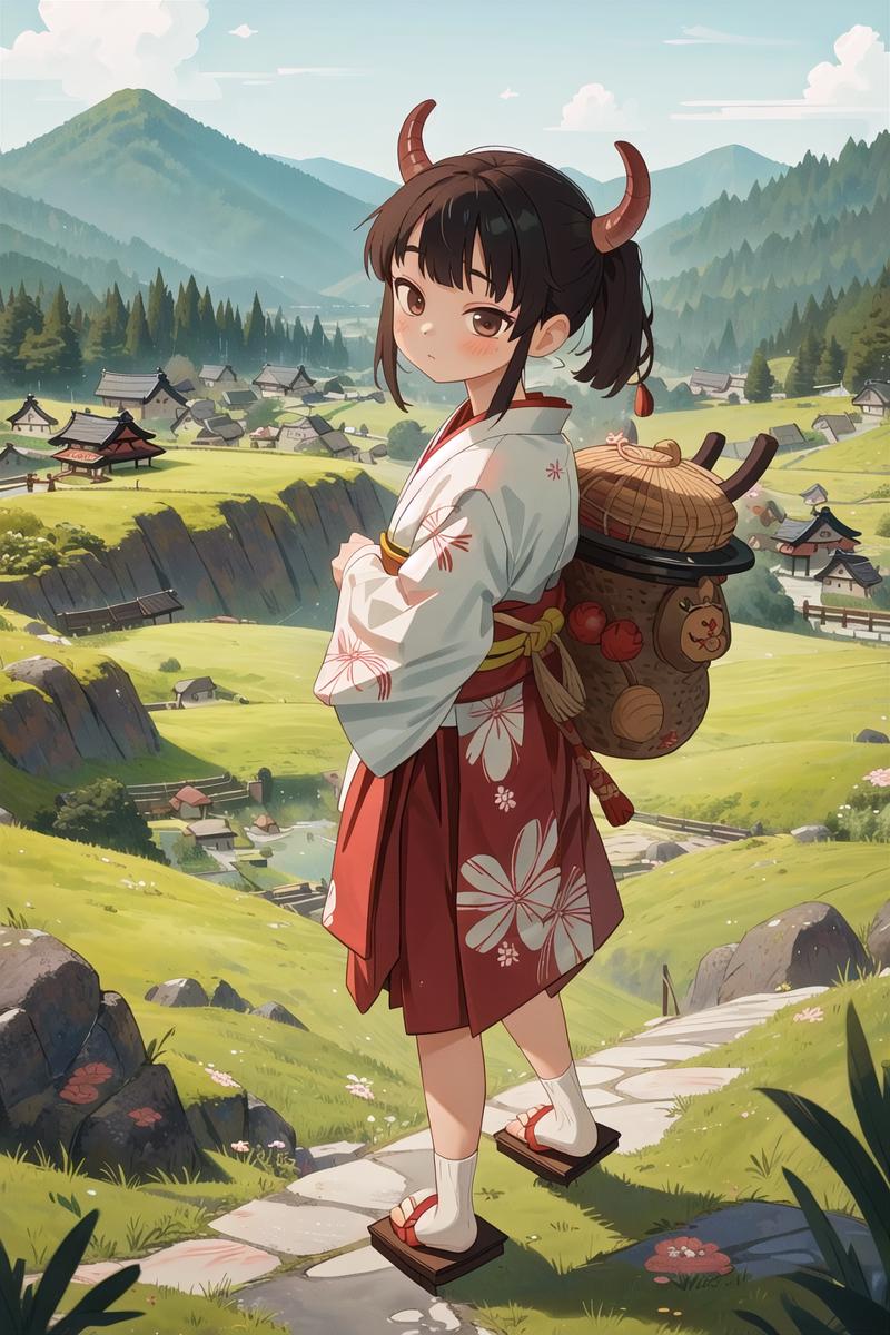 00073-1138035078-masterpiece,best quality,1girl,oni,japanese clothes,(horn_0.6),landscape.png